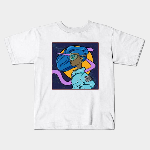 Unicorn girl Kids T-Shirt by MadArtist123